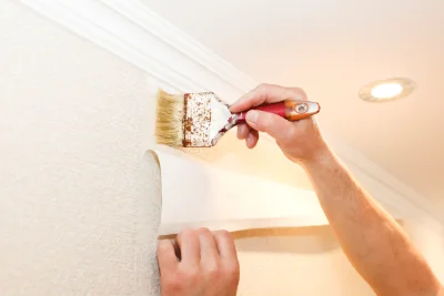 Pose de papier peint à Camélas — revêtements muraux et toiles de verre